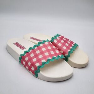 Vineyard Vines Pink and Green Checkered Sandals